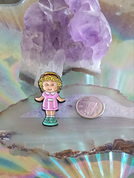 polly pocket Accessories - 💕 Brand NEW Retro Polly Pocket Blonde Doll Enamel Pin! ✨🎀 Y2K Vibes 90s